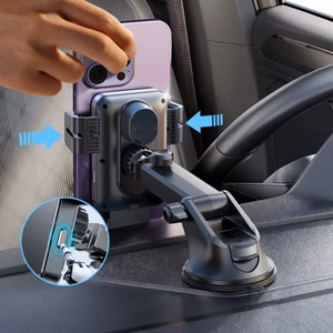 Automašīnas turētājs Joyroom ZS219 melns / automātiska fiksācija (bezvadu uzlāde 15W) (bez magnēta / lipīgs paliktnis)