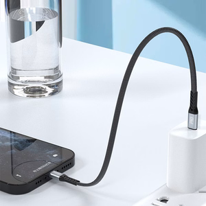 Dudao L10P Lightning - USB-C PD 20W kabelis 0.23m - melns