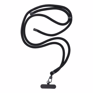 SWING (8mm) Tālruņa siksniņa, Tālruņa kulons ar regulējamu garumu / auklas garums 165cm (maks. 82.5cm cilpā) / uz pleca vai kakla - melns