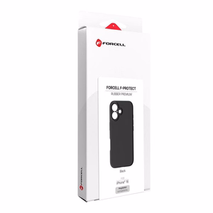 Maciņš iPhone 16 Forcell F-Protect Rubber Premium, saderīgs ar MagSafe, melns