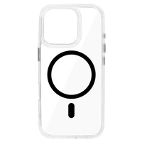 Spīdīgs MagSafe skaidrs viedtālruņa apvalks iPhone 16 Pro Max melns