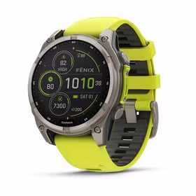 Viedpulkstenis Garmin Fenix 8 Sapphire Solar dzeltens