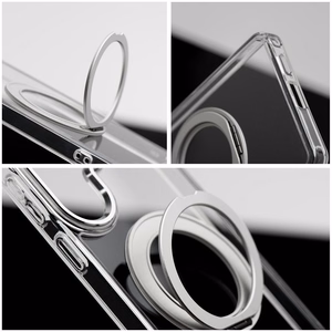 Case for Samsung S26 ULTRA Frame Circle Stand compatible with MagSafe transparent