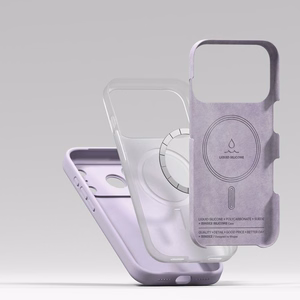 Ringke silikona magnētiskais MagSafe apvalks viedtālrunim iPhone 17 Pro - melns