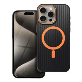 Viedtālruņa apvalks SIMPLY, saderīgs ar MagSafe, paredzēts iPhone 15 Pro Max, titāna melnais apvalks