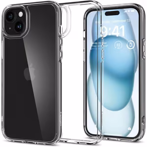 Spigen Ultra Hybrid viedtālruņa apvalks iPhone 16 - caurspīdīgs
