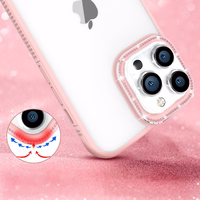 Kingxbar Sparkle Series viedtālruņa apvalks iPhone 13 Pro ar kristāliem aizmugures vāks rozā krāsas