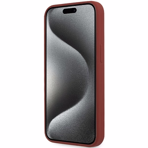 BMW silikona lielais logotips magnētiskais viedtālruņa apvalks iPhone 15 Pro - sarkans