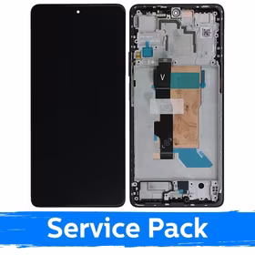 LCD displejs saderīgs ar Xiaomi Poco F5 5G ar rāmi / melns / (Service Pack)