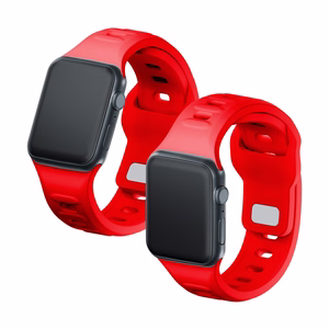 3mk silikona siksniņa Apple Watch, 42/44/45/46/49 mm, sarkans, lielais izmērs