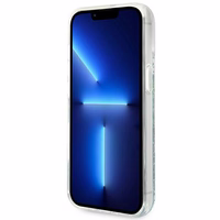 Guess GUHCP14SLFLSN iPhone 14 6.1 "zaļš cietais apvalks Flower Liquid Glitter