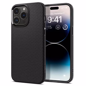 Spigen Liquid Air vāciņš iPhone 14 Pro – matēts melns