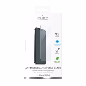 Puro Anti-Bacterial rūdīta stikla ekrāna aizsargs iPhone 13 Mini