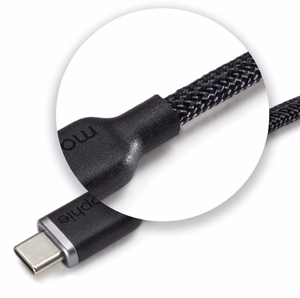 mophie Chargestream USB-C to USB-C kabelis 2m, melns