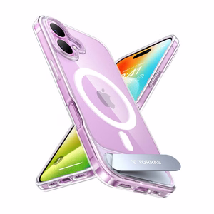 Torras Pstand Series Case for iPhone 16 Plus (transparent)