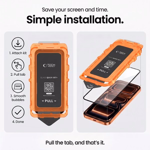 Tech-Protect Quick Set+ 2 rūdītu stiklu komplekts, paredzēts iPhone 18 Pro Max / 17 Pro Max