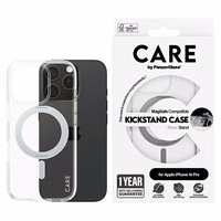 CARE by PanzerGlass Funkcionālais viedtālruņa apvalks ar statīvu iPhone 16 Pro 6.3" sudraba/sudraba Magnētiskais 1326