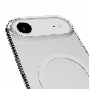 Puro Lite Mag TPU+PC magnētiskais viedtālruņa apvalks iPhone 17 Air - caurspīdīgs ar baltu gredzenu