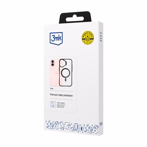3mk Satin Armor MagCase ar MagSafe iPhone 16 - caurspīdīgs ar melnu rāmi