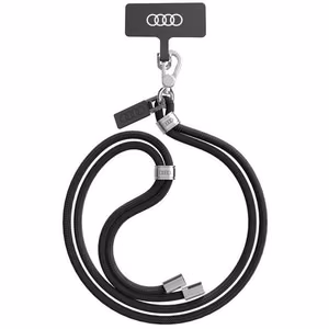 Audi universāla tālruņa siksniņa 120cm 6mm crossbody melna AU-CBL6-R8/D1-BK