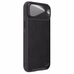 Nillkin CamShield Leather S viedtālruņa apvalks iPhone 14 apvalks ar kameras vāciņu melns