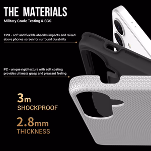 Perfectionists Trīsstūra korpuss Samsung S921 S24/S931 S25 sudraba krāsā