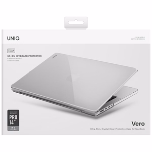 Uniq Vero apvalks MacBook Pro 14" M1-M4 (2021-2024) - caurspīdīgs