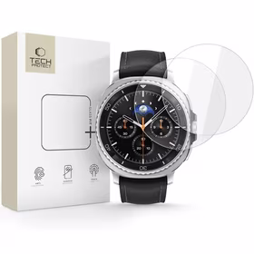 Tech-Protect Glass Fit+ 2 komplekti temperētu stiklu Samsung Galaxy Watch 8 Classic 46 mm - caurspīdīgs