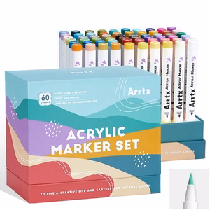 Akrila marķieru pildspalvas ARRTX 60C, 60 krāsas