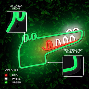 Neon PLEXI LED JURASSIC CROC zaļš FLNJ03 Forever Light