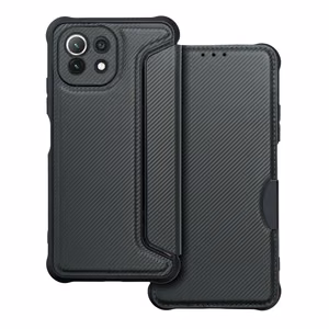 RAZOR grāmatas tipa viedtālruņa apvalks Xiaomi Mi 11 Lite 5G / Mi 11 Lite LTE (4G) / Mi 11 Lite NE melns