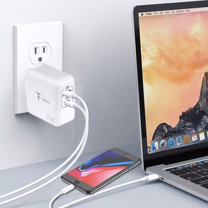SIENAS LĀDĒTĀJS T-PHOX MEGA T-PP09 GAN PD 65W USB/USB-C BALTS