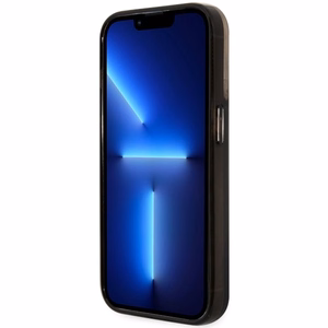 Guess GUHCP14LLC4PSGK iPhone 14 Pro 6.1" melns cietais viedtālruņa apvalks ar šķidro spīdumu 4G daļēji caurspīdīgs