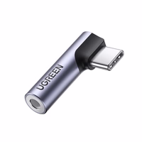 Ugreen AV154 80384 adapteris USB-C (tēviņš) leņķisks / mini jack 3,5mm (mātīte) - pelēks