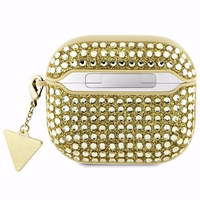 Guess GUA3HDGTPD AirPods 3 maciņš zelta/zelta Rhinestone Triangle Charm