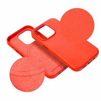 LEATHER MAG COVER viedtālruņa apvalks IPHONE 16 Plus sarkans