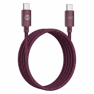 Forever Vibe kabelis USB-C - USB-C 1,0 m 60W bordo