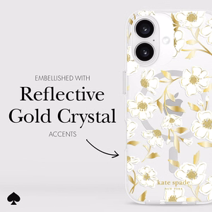 Kate Spade New York Protective Gems MagSafe - Case for iPhone 16 (Sunshine Floral)