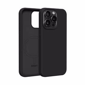 Etteri Silikona Mag maciņš for iPhone 15 Pro 6,1" melns