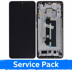 LCD displejs saderīgs ar Xiaomi Poco X6 Pro 5G ar rāmi / dzeltens / (Service Pack)