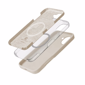Crong Color Cover Magnetic vāciņš ar MagSafe iPhone 16 tālrunim, akmens bēšā krāsā