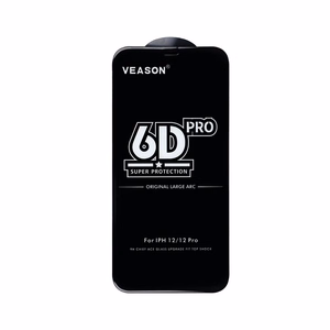 6D Pro Veason Aizsargstikls - Iphone 16 Pro Max melns