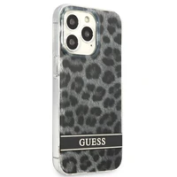 Guess GUHCP13LHSLEOK iPhone 13 Pro / 13 6.1" pelēks/pelēks cietais apvalks Leopards