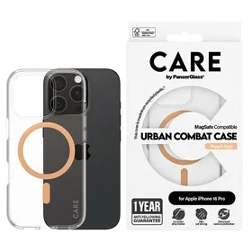 CARE by PanzerGlass Flagmanis viedtālruņa apvalks iPhone 16 Pro 6.3" persiku Magnētiskais 1374