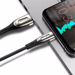 Joyroom Sharp Series S-M411 USB-A / Lightning 3A Cable 1.2m with Charging Indicator - Black