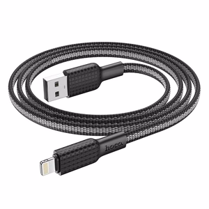 Kabelis USB A uz Lightning Hoco 2,4A 1 m X69 melns balts