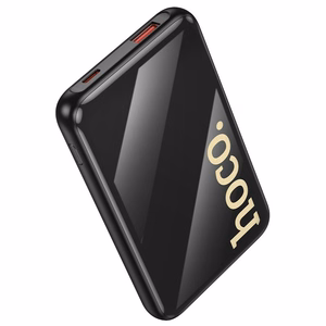 Portatīvais lādētājs Hoco 10000 mAh QC PD 22,5W ar iebūvētiem kabeļiem USB C + Lightning Q37 melns