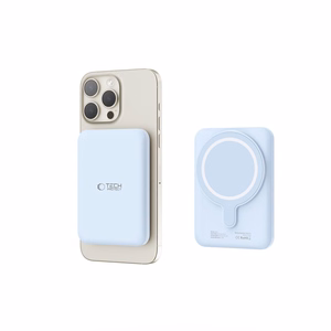 Tech-Protect LifeMag PB10 portatīvais lādētājs ar MagSafe 5000mAh 15W USB-C ports - zila + USB-C kabelis