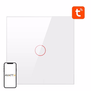 Viedais gaismas slēdzis ZigBee Avatto ZTS02-EU-W1 1 Way TUYA (balts)