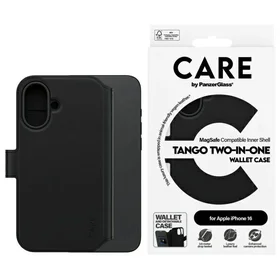 CARE by PanzerGlass Tango 2in1 maks Magnētiskais viedtālruņa apvalks iPhone 16 - melns